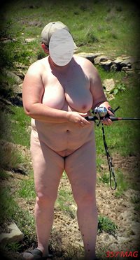 fishing in the nude.