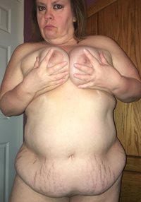 Squeezing my tits together wondering how many cocks can fit between them. T...