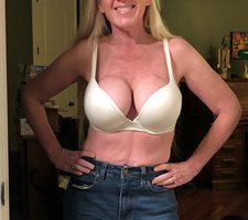Modeling my new bra. Is it a keeper... or maybe not ;-)