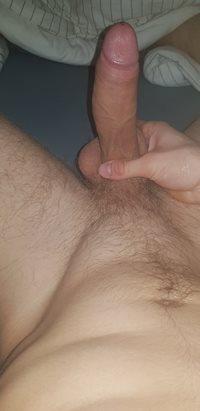 My wet dick in my hand!