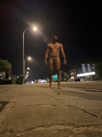 In my street, daring full nudity