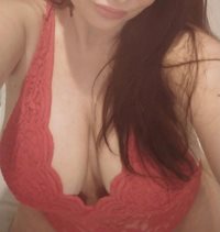 New red nightie … sexy lady