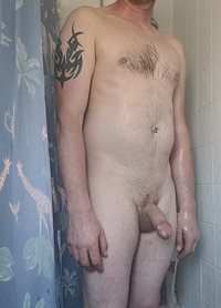 Nice hot shower after work