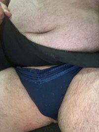 Look at my cock in panties and a skirt