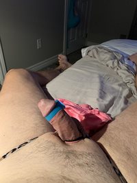 Wife’s panties that she doesn’t wear anymore….lucky me!