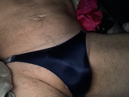 First pair I grabbed from my wife’s pantie drawer….silky smooth