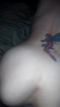 Wife bent over taking my big cock last night...little short but will make a...