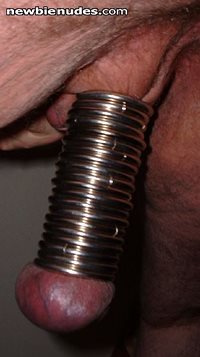 ball stretching rings.  Any Dommes need a CBT slave?