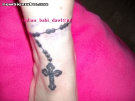 the rosary on my ankle/foot :D