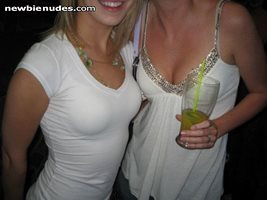 GF on the right and her friend on the left - cum on her!