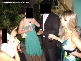 GF far right at a party