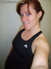 my slut after her workout stripping-- gym bathroom session