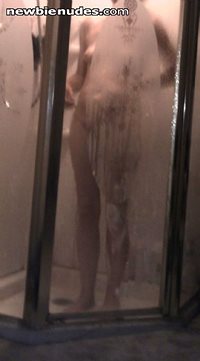 In the Shower, can't see much, hope you still like me