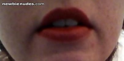 My big red lips...i want to leave lip prints all over your body!!!  would l...
