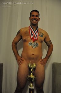 Me after coming in 3rd place at a local strong man competition.