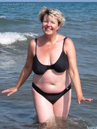Ivana's bikini can't hide huge saggy udders, protruding nipples and thick p...