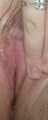 Wet and dripping pussy...slightly turned on x