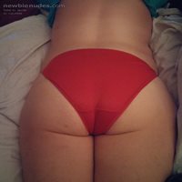 red panty ass