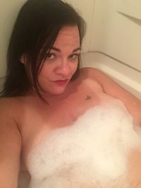 My bitch in the tub