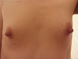 Tiny tits, big nipples. Look at my other photos of body changing through pr...