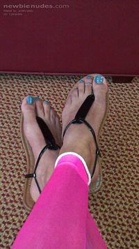 Do you like the color of my freshly painted toes?