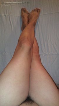 Bare legs and feet
